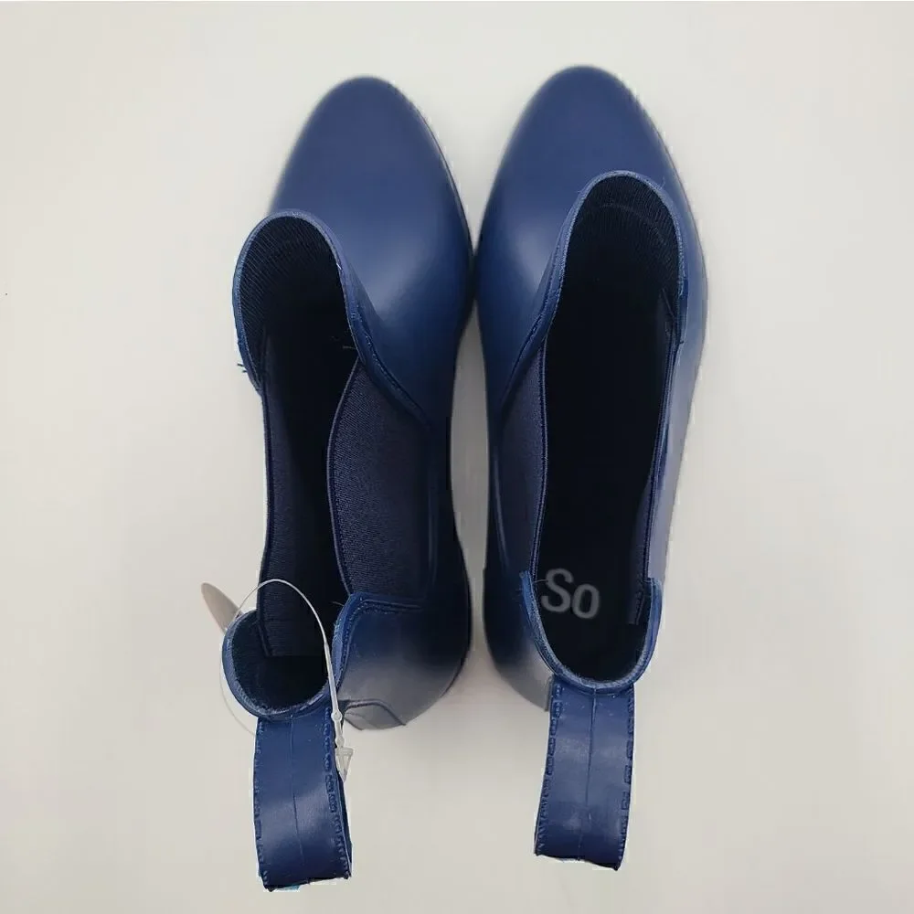 Blue Chelsea Rain Boots Women's Size 7